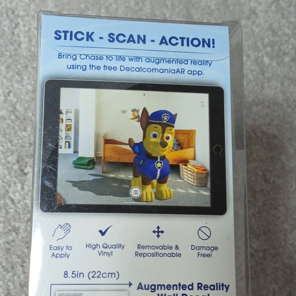 New Nickelodeon PAW PATROL Chase Wall Decal w/Augmented Reality 12x14